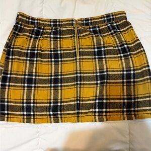 Plaid Yellow Skirt